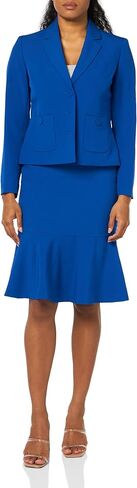 سترة نسائية من الكريب بثلاثة أزرار وتنورة واسعة in Kuwait