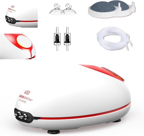 1w Ultra Quiet Aquarium Air Pump, Aquarium Aerator Adjustable Airflow, Single Hole Suitable for 20 to 40 GPH Fish Tank in Saudi Arabia
