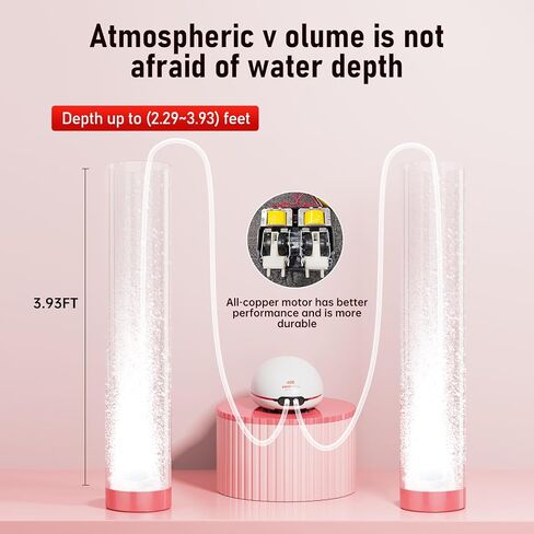 1w Ultra Quiet Aquarium Air Pump, Aquarium Aerator Adjustable Airflow, Single Hole Suitable for 20 to 40 GPH Fish Tank in Saudi Arabia