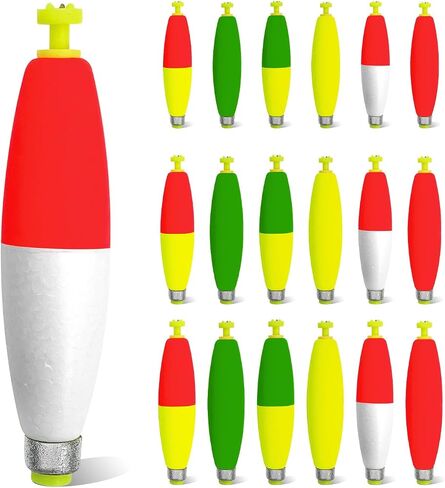 YOTO Weighted Fishing Bobbers丨Snap-On Peg Floats丨EVA Foam Spring Fishing Corks for Crappie Panfish Catfish丨1.5in-2in-3in in Saudi Arabia
