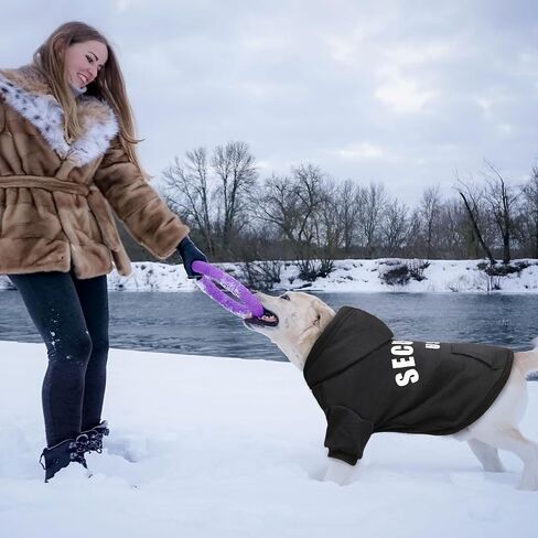 Dog Sweater Large Size Dog Security Dog Hoodie Warm Cozy Brushed Fleece Interior Dog Clothes Dog Sweatshirt with Pocket Dog Hoodie for Large Dogs(XXL) in Saudi Arabia