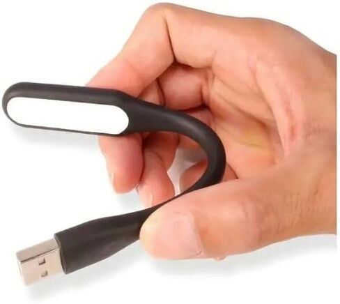 Portable USB LED Light Small Mini 2 Pack Black White Lightweight Travel Flexible Reading Notebook Laptop Desktop in Saudi Arabia