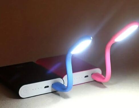 Portable USB LED Light Small Mini 2 Pack Black White Lightweight Travel Flexible Reading Notebook Laptop Desktop in Saudi Arabia