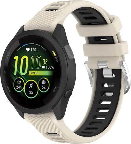Vancle Bands Compatible with Garmin Forerunner 265 255 Watch Band, Garmin Vivoactive 4/Venu 3/Venu 2, Soft Silicone Sport Replacement Strap for Women Men in Saudi Arabia