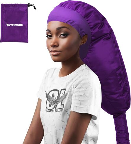 Bonnet Hood Hair Dryer Attachment: Upgraded Extra Large Adjustable Soft Dryer Caps - Easy to Use for Natural Curly Textured Hair Care Styling Fast Drying - Rose Gold in Saudi Arabia