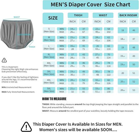 Adult Diaper Cover for Incontinence Noiseless Leak-Protection Underwear Plastic Pants Over Diapers Waterproof Rubber Pants (Black, XXXX-Large) in Kuwait