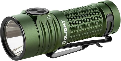 OLIGHT BatonTurbo EDC Rechargeable Handheld Flashlight, 1000 Lumens Compact LED and 510 Meters Long Throw Powerful Light, with Two-Way Clip and Landyard for Camping, Hiking and Home Use (OD Green) in Saudi Arabia