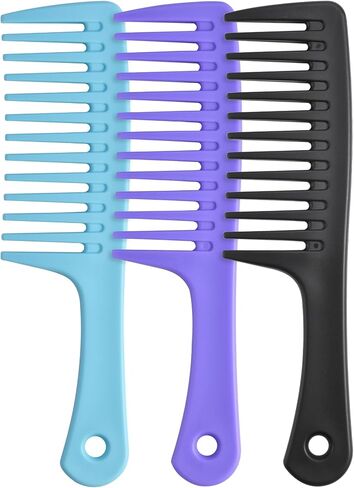 Wide Tooth Comb and Large Hair Detangling Comb, Durable Hair Brush for Best Styling and Professional Hair Care, Suitable for Curly Hair, Long Hair, Wet Hair in all Types, Reduce Hair Loss and Dandruff&Headache-Minimal breakages in Saudi Arabia