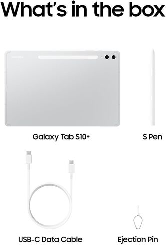 SAMSUNG Galaxy Tab S10+ Plus 12.4" 512GB, Android Tablet, Circle to Search, Sketch to Image, Durability, Long Battery Life, AMOLED 2X Screen, S Pen Included, US Version, 2024, Moonstone Gray in Saudi Arabia