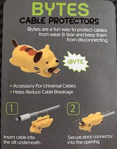 Tzumi Bytes Cable Protectors for iPhone/iPad USB Cable, Cute Animals Charging Cable Saver, Phone Accessory Protect USB Charger (Dalmatian and Sheep) in Saudi Arabia
