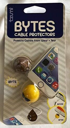 Tzumi Bytes Cable Protectors for iPhone/iPad USB Cable, Cute Animals Charging Cable Saver, Phone Accessory Protect USB Charger (Dalmatian and Sheep) in Saudi Arabia