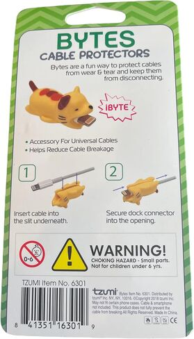 Tzumi Bytes Cable Protectors for iPhone/iPad USB Cable, Cute Animals Charging Cable Saver, Phone Accessory Protect USB Charger (Dalmatian and Sheep) in Saudi Arabia