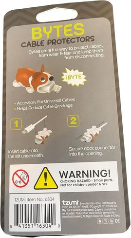 Tzumi Bytes Cable Protectors for iPhone/iPad USB Cable, Cute Animals Charging Cable Saver, Phone Accessory Protect USB Charger (Dalmatian and Sheep) in Saudi Arabia
