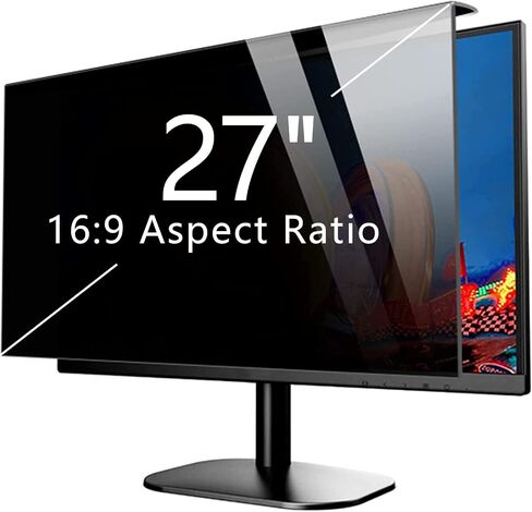 Computer Monitor Privacy Screen Filter, 27 Inch, Hanging Removable Acrylic Anti Blue Light Eye Protection Screen Protector for Widescreen Computer Monitor (Size : 27in(612 * 356mm)) in Saudi Arabia