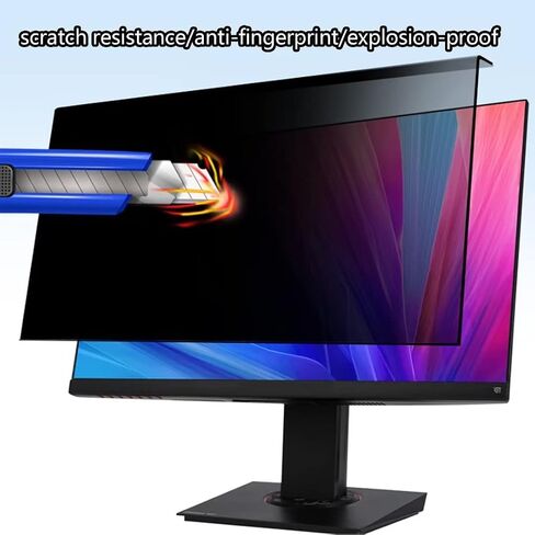 Computer Monitor Privacy Screen Filter, 27 Inch, Hanging Removable Acrylic Anti Blue Light Eye Protection Screen Protector for Widescreen Computer Monitor (Size : 27in(612 * 356mm)) in Saudi Arabia