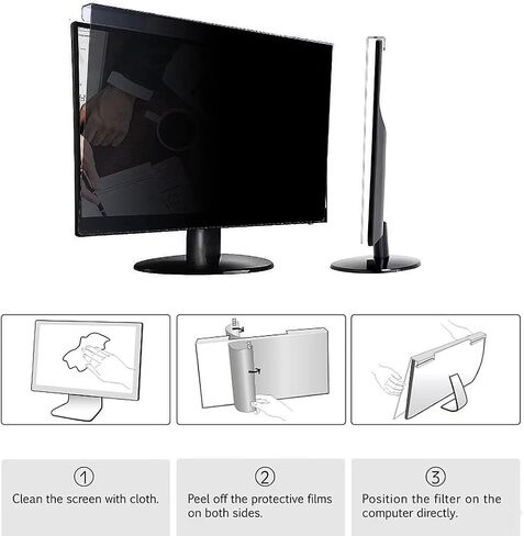 Computer Monitor Privacy Screen Filter, 27 Inch, Hanging Removable Acrylic Anti Blue Light Eye Protection Screen Protector for Widescreen Computer Monitor (Size : 27in(612 * 356mm)) in Saudi Arabia