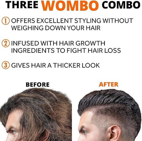 Hair Styling Thickening Pomade - Matte Medium Hold - Hair Growth Ingredients Biotin, Saw Palmetto, Caffeine, Green Tea, Aloe Vera, Niacinamide - Easy To Wash Out - All Day Hold For All Hairstyles in Saudi Arabia