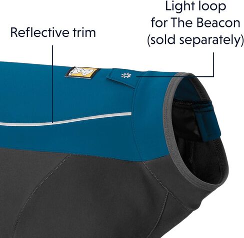 Ruffwear, Cloud Chaser Breathable, Waterproof, Insulated Jacket for Dogs, Aurora Teal, Large in Saudi Arabia