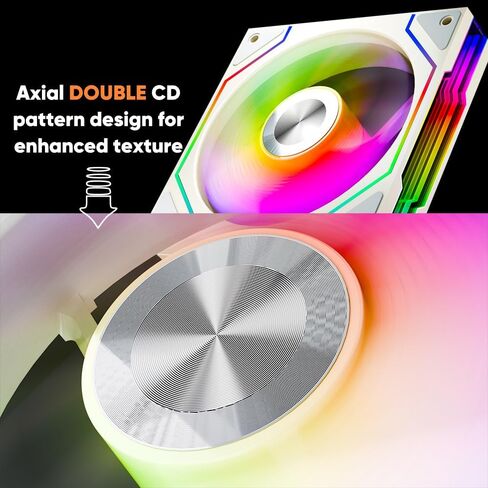 Jungle Leopard Star Trall ARGB Computer Case Fan,Double Sided Infinity Mirror Design Cooling Fan, 120mm CPU Case Fan PWM 800~1850RPM 58.36CFM 2.07mmH20 HDB Bearing for PC Case&CPU Cooler in Saudi Arabia