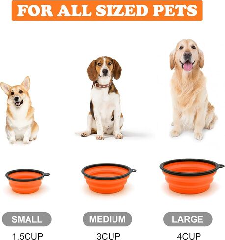 2-Pack Small Dog Travel Bowl, Collapsible Bowls for Dogs, Foldable Cat Water Bowl, Portable Pet Feeding Watering Traveling Dish (Pink & Light Blue) in Saudi Arabia