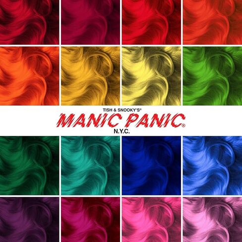 MANIC PANIC Flash Lightning Hair Bleach Kit - 40 Volume Developer + Bleach Powder Hair Lightener For Dark Hair + Lifting up to Seven Levels - Vegan And Cruelty Free in Saudi Arabia