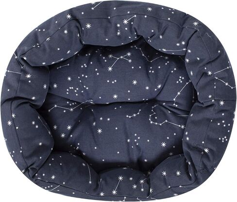 Fringe Studio Dot Paw Charcoal Small Circle Pet Bed 18"- Poly Filled with Faux Fur Interior - Machine Washable in Saudi Arabia