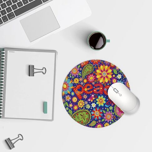 Pink Disco Ball Preppy Small Mouse Pad 7.9x7.9 Inches,Washable Round Cloth Mousepad for Office Laptop Computer,Non-Slip Rubber Base Mouse Pads for Wireless Mouse, Gifts for Teen Girls in Saudi Arabia