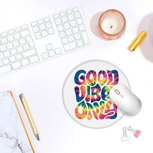 Pink Disco Ball Preppy Small Mouse Pad 7.9x7.9 Inches,Washable Round Cloth Mousepad for Office Laptop Computer,Non-Slip Rubber Base Mouse Pads for Wireless Mouse, Gifts for Teen Girls in Saudi Arabia