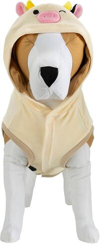 Squishmallow Original Connor The Cow Pet Hoodie - ملابس Jazwares الرسمية للحيوانات الأليفة فائقة النعومة (صغير) متعدد الألوان in Saudi Arabia