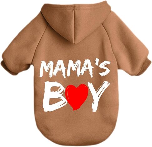 Cat Hoodies for Cats Pet Puppy Clothes Dog Hoodie Mama'Boy Printed Hooded Sweatshirt for Small Medium Size Dogs(Black,S) in Saudi Arabia