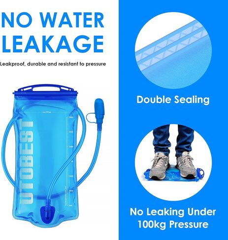 UTOBEST Hydration Bladder Water Bladder for Hiking Backpack UTR201 | PEVA,BPA Free,Leakproof,High Flow Bite Valve, Easy Use and Cleaning, for Hiking,Running,Cycling,Camping in Kuwait