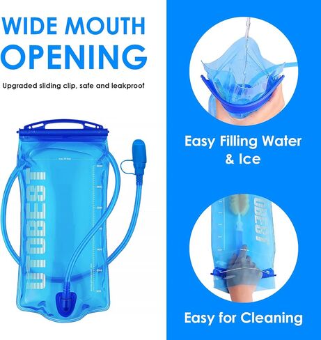 UTOBEST Hydration Bladder Water Bladder for Hiking Backpack UTR201 | PEVA,BPA Free,Leakproof,High Flow Bite Valve, Easy Use and Cleaning, for Hiking,Running,Cycling,Camping in Kuwait
