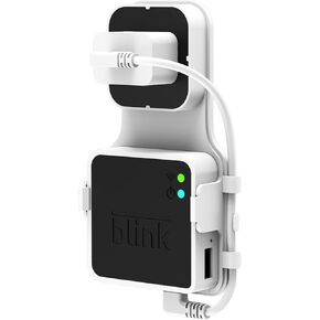 Outlet Wall Mount for Blink Sync Module 2, Space Saving Wall Holder Bracket for Blink System with Short Charging Cable, No Messy Wires or Screws
