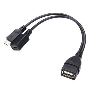 Micro USB Splitter Cable OTG Power Enhancer Cord GOLDEN BLUE USB A Female to Micro USB Male Micro 5 Pin Female Adapter Host Converter