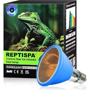 Heat Lamp Bulb, 100 Watt Infrared Heat Bulb, Non-Luminous Self-Ballasted Bulb, Deep Dome Lamp Fixture, Immediate Heat-Up, 24 Hour Heat Source for Reptiles and Amphibians