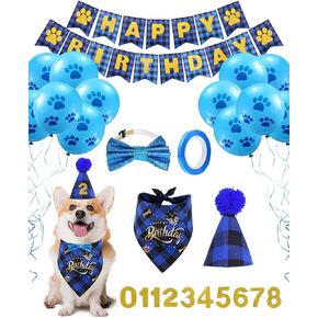 Dog Birthday Party Supplies, Puppy Dog Girl Birthday Decorations Set with Dog Party Hat Happy Birthday Banner Tutu Skirt Bowtie 12 Pink Balloon for Girl Dogs
