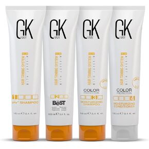 GK HAIR Global Keratin The Best (3.4 Fl Oz/100ml) Smoothing Keratin Treatment Professional Brazilian Complex Blowout Straightening For Silky Smooth & Frizzy Hair