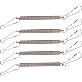 5PCS Spring with 2 Clips Used or in Combination to Hold Rabbit Water Dispenser Drinking Bottle for Small Animals, 13cm/5.12in, As Show