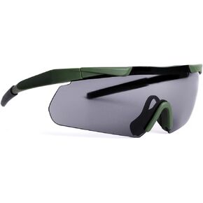 Safety Glasses - Shooting Glasses (ANSI Z87.1+ and CE Certified), UV400 Rated, TR90 Frame, Interchangeable Lenses, Lightweight, Shatter Resistant Eye Protection (Green)
