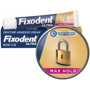 Fixodent Ultra Max Hold Denture Adhesive, 2.2 oz, (Packaging may vary)