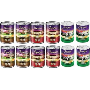 (12 Pack) Zignatur Grain-Free Canned Dog Food 3 Flavor (4 Lamb, 4 Duck, 4 Pork) 13 Ounces Per Can