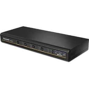 Vertiv Avocent SwitchView Desktop KVM, 4 Port, Single Head Monitor, Universal Connector, TAA Compliant, Zero-Delay Switching, USB 3.0, High-Speed Charging, Hot-Key Switching (SV240DPH-400)