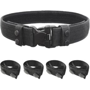 Duty Belt 2'' with 4 Keepers, Heavy Duty Nylon Duty Belts Kit Law Enforcement Security Outer Belt