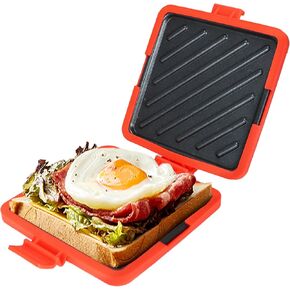 Microwave Toastie Sandwich Maker,Micro Munchy Microwave Toastie Maker, Versatile Small Toaster, Easy to Clean and Store, Perfect for Cooking Breakfast, Grilled Cheese, Snacks (Blue)
