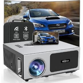 4K Projector,1300 ANSI Home Movie Projector 4K with Wifi 6 and Bluetooth,20 W Speakers,6D Keystone Correction,50% Zoom,PPT,Native 1080P Outdoor Projector 4K+ Compatible TV Stick,iOS,Android,Win