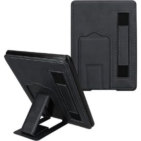 Foldable PU Leather Cover and Stand for eReader Compatible with Amazon Kindle Paperwhite 11. Generation 2021 Case - Dark Blue