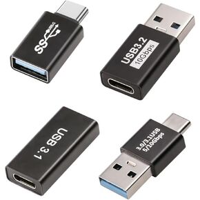 Pastall 𝟒𝐏𝐚𝐜𝐤 𝐔𝐩𝐠𝐫𝐚𝐝𝐞𝐝 USB 3.1 Adpters, Type C Female to A Male Charger Converter & USB C Male to USB Female & USB C Male to USB Male & USB C Female to USB Female