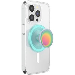 PopSockets Round Phone Grip Compatible with MagSafe, Adapter Ring Included, Phone Holder, Wireless Charging Compatible - Boca Aura