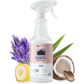 kin+kind Pet Odor Eliminator for Home - Litter Deodorizer, Pet Urine Odor Eliminator Spray and Stain Remover Spray for Harwood Floods, Carpet and Fabric - Pee, Odor and Stain Destroyer 32 fl oz