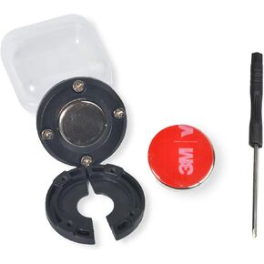 Universal CB Mircophone Magnetic Kit, Round Knob Mobile Radio Speaker Mic Magnet Holder Mount for Motorola HLN9073B CDM1250 CDM750 Kenwood TK768G TK868G TM471A (Orange)